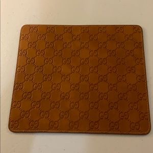 Gucci Brown Leather Mousepad
